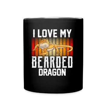 I love my bearded dragon animal bearded dragon - Full Colour Mug - black - Front