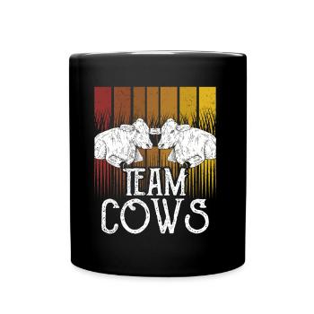 Team Kühe Bauernhof Kuh Milchkuh Tiere - Tasse einfarbig - Schwarz - Vorne