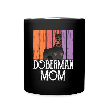 Doberman Mama Girls Chiens Dobermans Doberman - Mug uni - noir - Devant