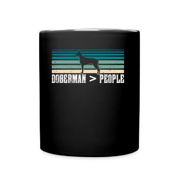 Doberman > humains Dobermans Doberman chiens - Mug uni - noir - Devant