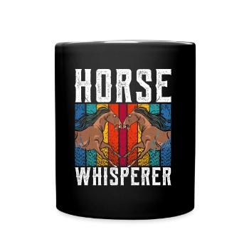 Horse Whisperer Chevaux Whisperer Équitation - Mug uni - noir - Devant