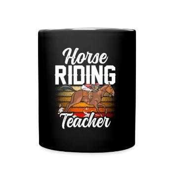 Moniteur d’équitation Cours d’équitation Équitation - Mug uni - noir - Devant