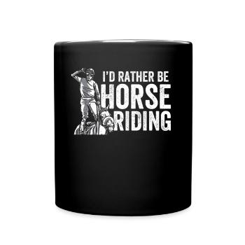 Je préfère aller à cheval cavalier cheval - Mug uni - noir - Devant
