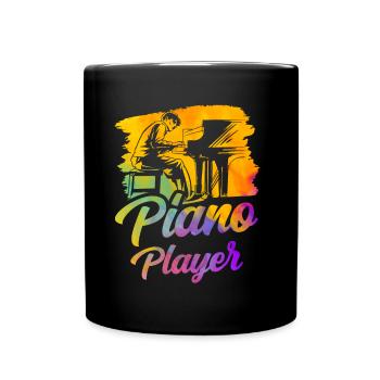 Pianiste Musicien piano Piano - Mug uni - noir - Devant