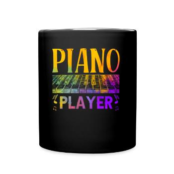 Piano player Piano Piano musician - Full Colour Mug - black - Front