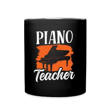 Piano teacher Piano Pianist Musician - Full Colour Mug - black - Front