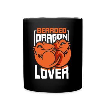 Bartagamen Liebhaber Haustier Bearded Dragon Tier - Tasse einfarbig - Schwarz - Vorne