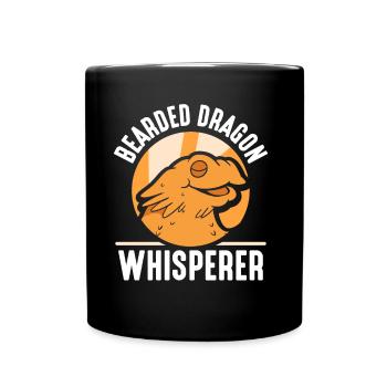 Bartagamen Flüsterer Tier Bearded Dragon Haustier - Tasse einfarbig - Schwarz - Vorne