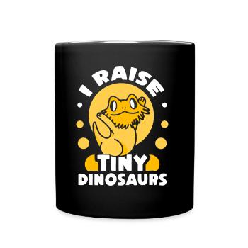 Ich Ziehe Winzige Dinosaurier Auf Bearded Dragon - Tasse einfarbig - Schwarz - Vorne