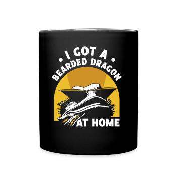 J’ai un dragon barbu à la maison Dragon barbu - Mug uni - noir - Devant