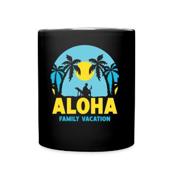 Vacances en famille Aloha Vacances en famille - Mug uni - noir - Devant
