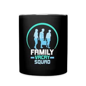 Vacances en famille Escouade Vacances en famille - Mug uni - noir - Devant