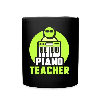 Piano teacher Musician Piano Pianist - Full Colour Mug - black - Front
