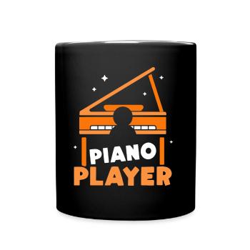 Piano player Piano Piano musician - Full Colour Mug - black - Front