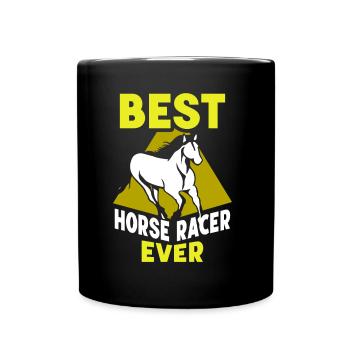 Bester Pferderennen Reiter Aller Zeiten Pferd - Tasse einfarbig - Schwarz - Vorne