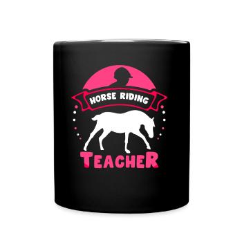 Moniteur d’équitation Cours d’équitation Équitation - Mug uni - noir - Devant