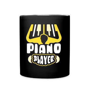 Piano player Piano Piano musician - Full Colour Mug - black - Front