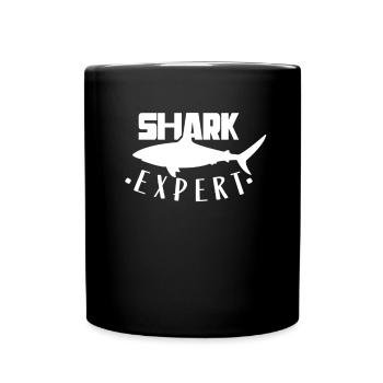 Shark Expert Sharks Shark Tooth Shark Diving Shark - Full Colour Mug - black - Front