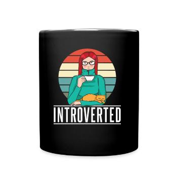 Sarcasme introverti Introverti Timide - Mug uni - noir - Devant