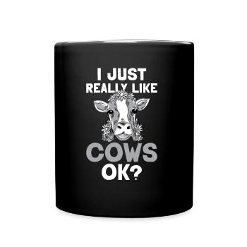 J’aime beaucoup les vaches vache laitière vache - Mug uni - noir - Devant