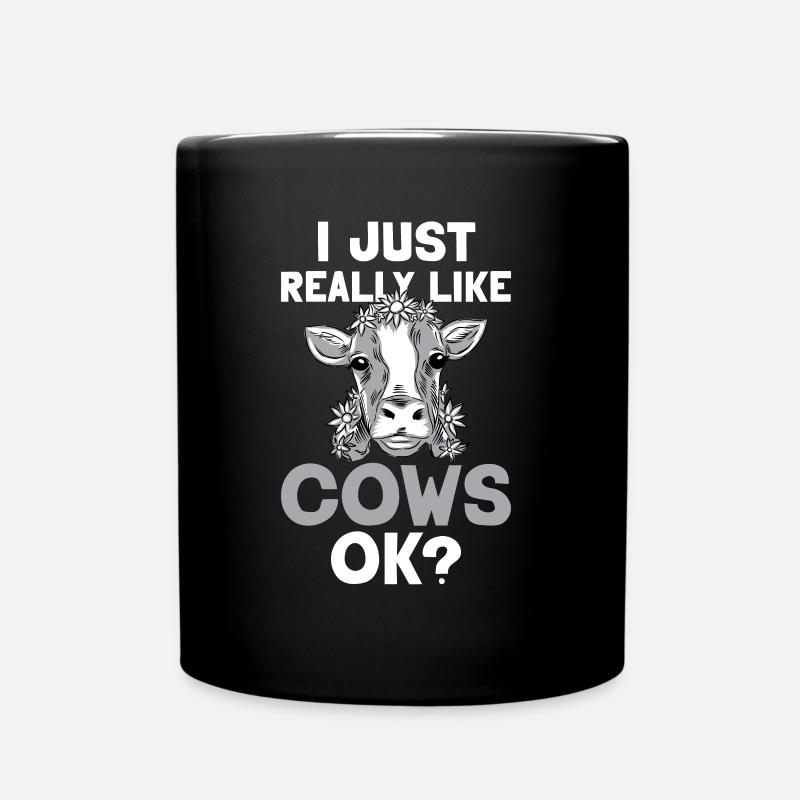 J’aime beaucoup les vaches vache laitière vache - Mug uni - noir