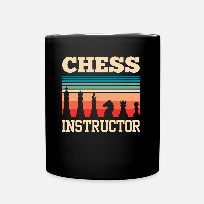 Chess teacher chess chess player chess club - Full Colour Mug - black