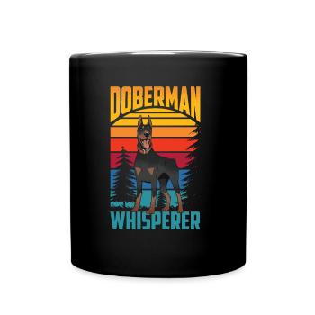 Dobermann Flüsterer Hunde Dobermänner Doberman - Tasse einfarbig - Schwarz - Vorne