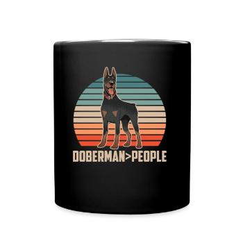 Doberman > People Dobermans Dogs Doberman - Full Colour Mug - black - Front