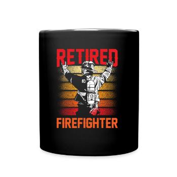 Pompier retraité Retraité Pensionné des pompiers - Mug uni - noir - Devant
