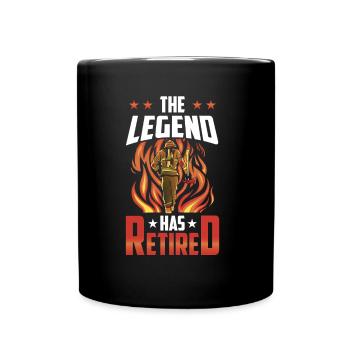 Die Legende Hat Sich Zur Ruhe Gesetzt Rentner - Tasse einfarbig - Schwarz - Vorne