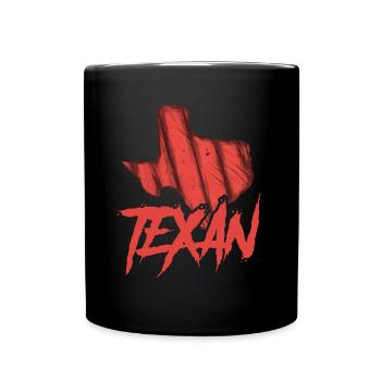 Texaner Texas Stolz Sprüche Texanisch - Tasse einfarbig - Schwarz - Vorne