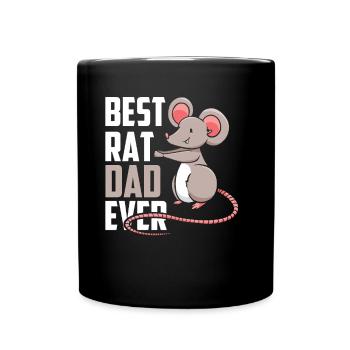 Bester Rattenvater Aller Zeiten Ratte Papa Ratten - Tasse einfarbig - Schwarz - Vorne