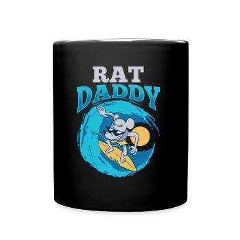 Rat Daddy Rat Papa Boy Type Rat Animal Cute - Full Colour Mug - black - Front