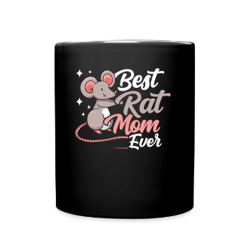 Best Rat Mother Ever Rat Mom Girl - Full Colour Mug - black - Front
