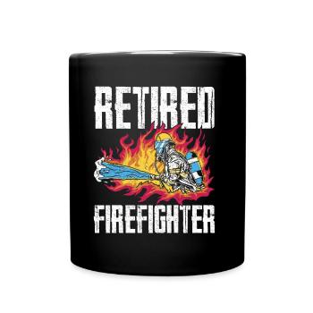 Pompier retraité Retraité Pensionné des pompiers - Mug uni - noir - Devant
