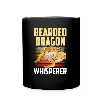 Bartagamen Flüsterer Haustier Tier Bearded Dragon - Tasse einfarbig - Schwarz - Vorne