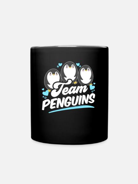 Team Pinguine Liebhaber Süß Pinguin Tier - Tasse einfarbig - Schwarz