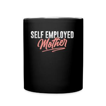 Self-employed mother Freelancer Self-employed - Full Colour Mug - black - Front