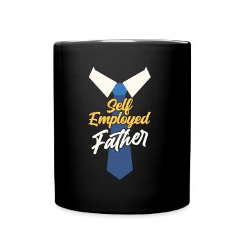 Self-employed father Freelancer Self-employed - Full Colour Mug - black - Front