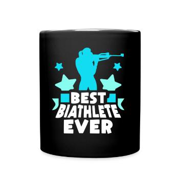 Bester Biathlet Aller Zeiten Biathletin Biathlon - Tasse einfarbig - Schwarz - Vorne