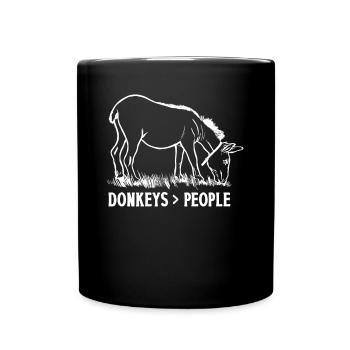 Âne > les amoureux des gens Ferme Sweet Animal - Mug uni - noir - Devant