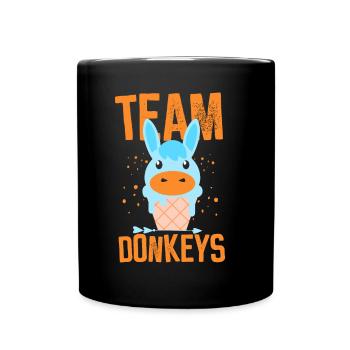 Team Donkey Lovers Farm Animal Cute - Mug uni - noir - Devant