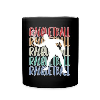 Racquetball Player - Full Colour Mug - black - Front