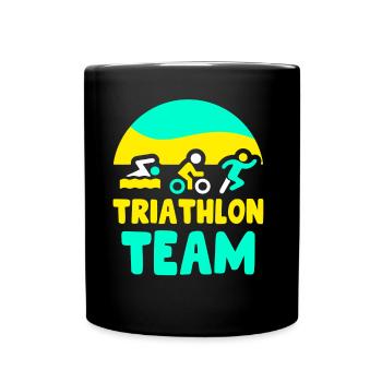 Triathlon Team Triathletin Triathlons Triathlet - Tasse einfarbig - Schwarz - Vorne