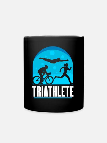 Triathlete Triathlons Triathlon Sport Triathlete - Full Colour Mug - black