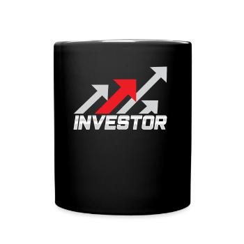 Anleger Investor Finanzier Investieren Anlegen - Tasse einfarbig - Schwarz - Vorne