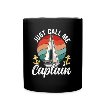 Appelez-moi simplement capitaine bateau nautique - Mug uni - noir - Devant