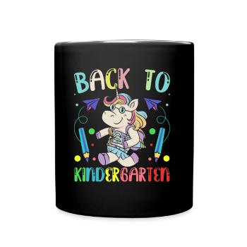 Retour à la maternelle Humour Enfants Doux dictons - Mug uni - noir - Devant