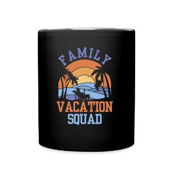 Vacances en famille Escouade Vacances en famille - Mug uni - noir - Devant