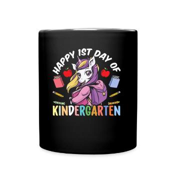 Happy 1 day of kindergarten Kindergarten sweet - Full Colour Mug - black - Front